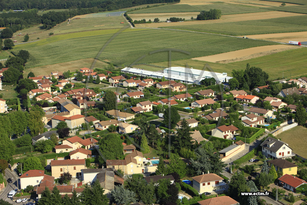 Photo arienne de Miribel (Les Echets)