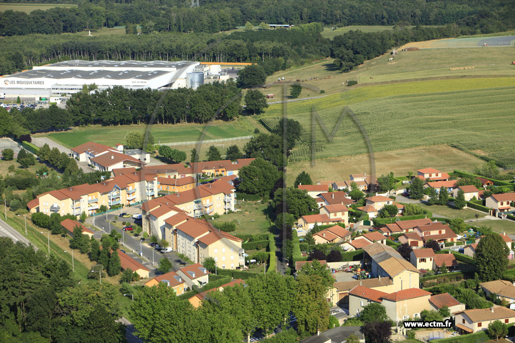 Photo arienne de Miribel (Les Echets)