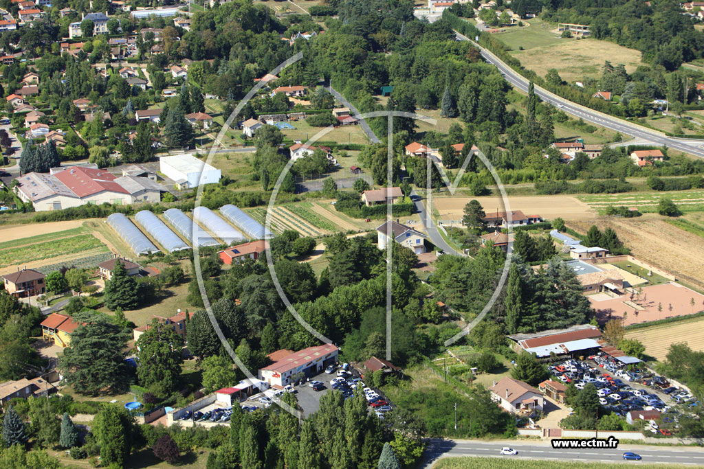 Photo arienne de Trvoux (Route de Lyon)