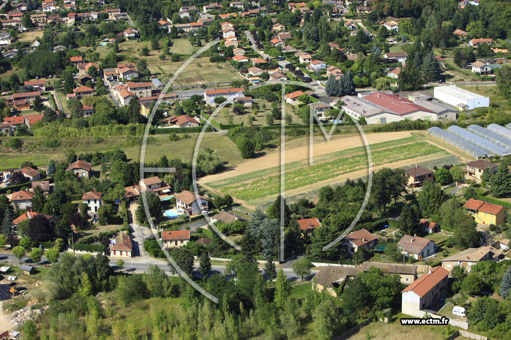 Photo arienne de Trvoux (Route de Lyon)
