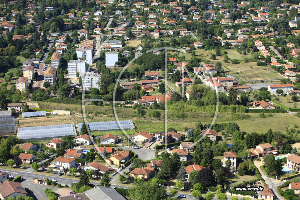 Photo arienne de Trvoux (Route de Lyon)