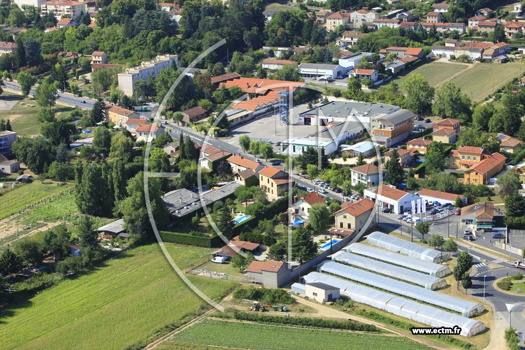 Photo arienne de Trvoux (Route de Lyon)