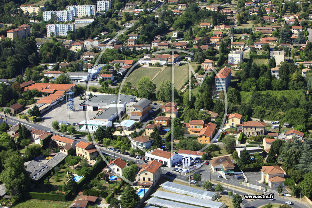 Photo arienne de Trvoux (Route de Lyon)