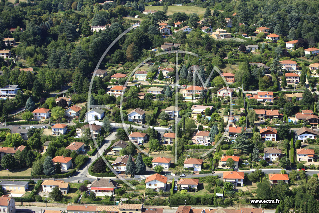 Photo arienne de Trvoux (Route de Reyrieux)