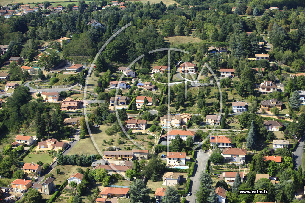 Photo arienne de Trvoux (Route de Reyrieux)
