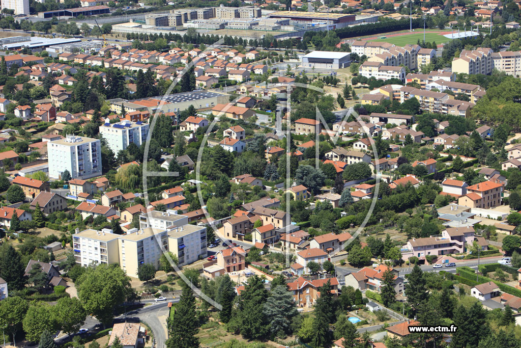Photo arienne de Villefranche-sur-Sane (Rue Claudius Savoye)