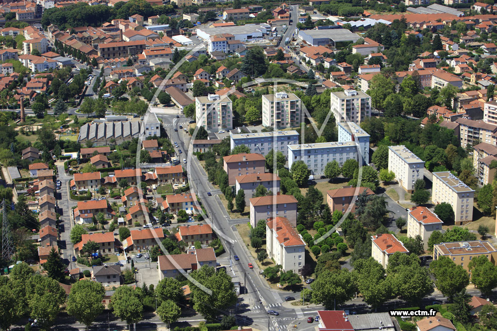 Photo arienne de Villefranche-sur-Sane (Rue de Verdun)