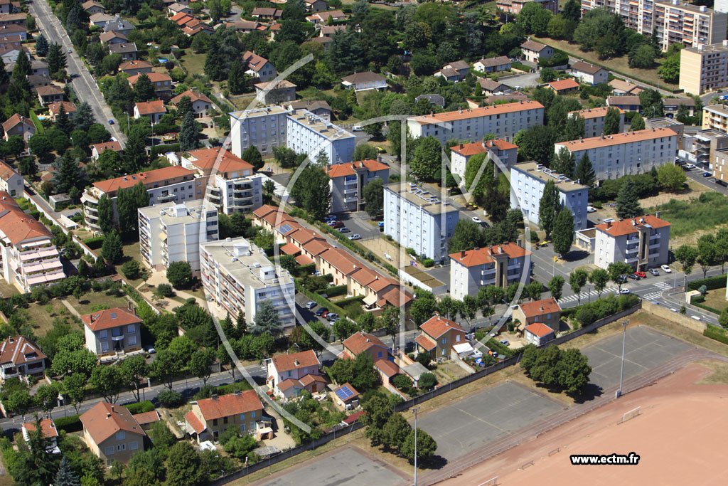 Photo arienne de Villefranche-sur-Sane (Rue Ernest Renan)