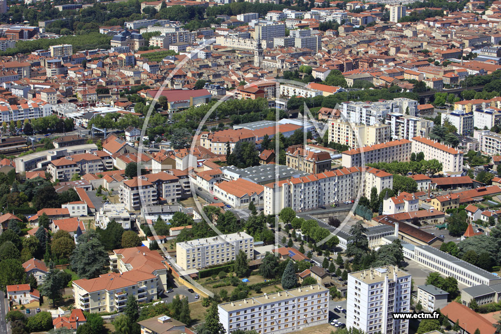 Photo arienne de Villefranche-sur-Sane (Rue Lamartine)