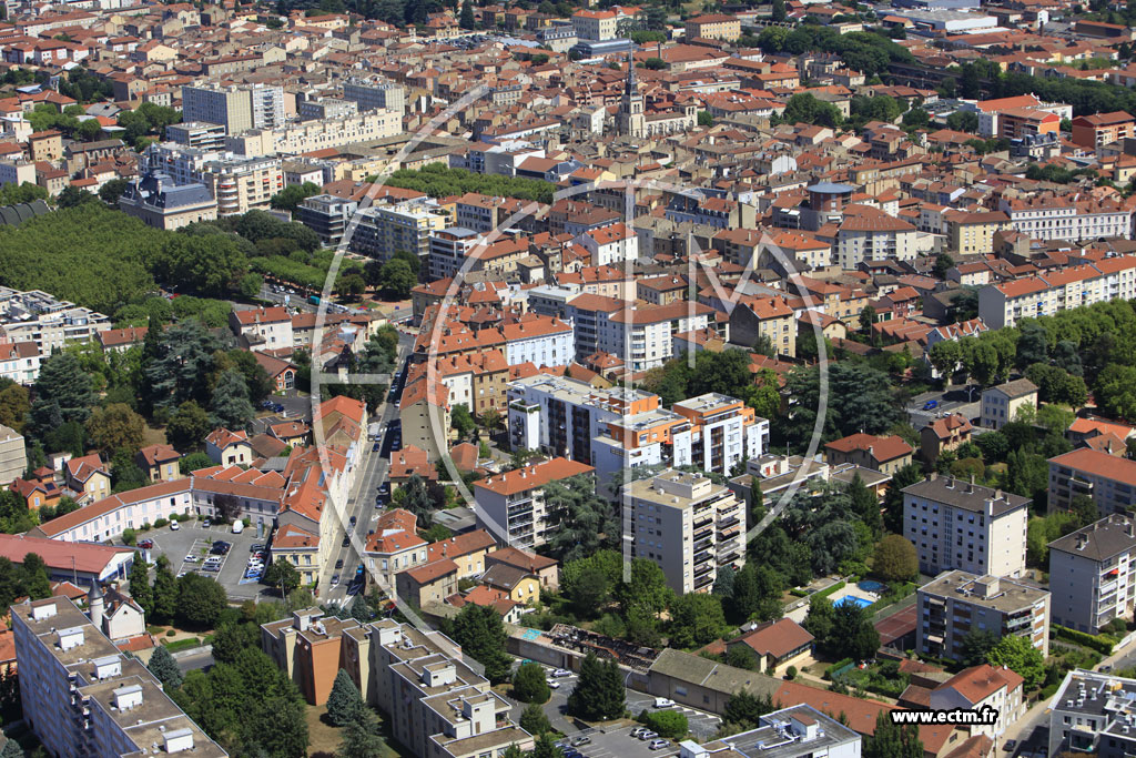 Photo arienne de Villefranche-sur-Sane (Boulevard Vermorel)
