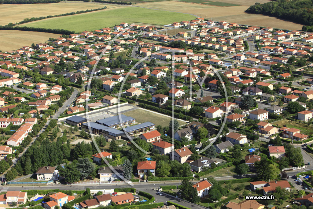 Photo arienne de Feyzin (Route de Vnissieux)