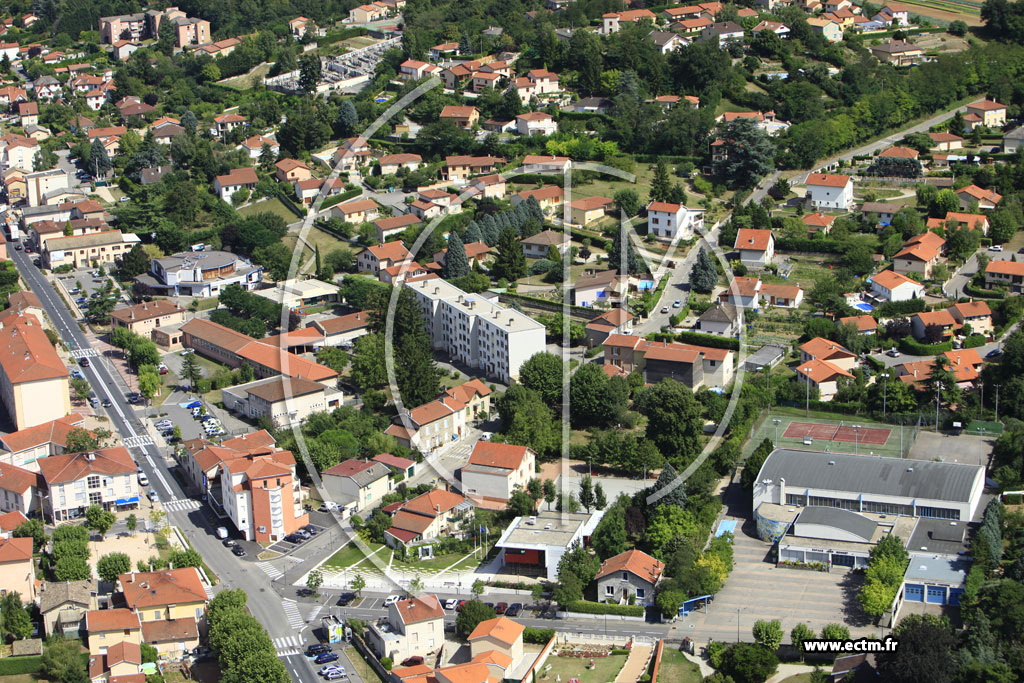Photo arienne de Srzin-du-Rhne