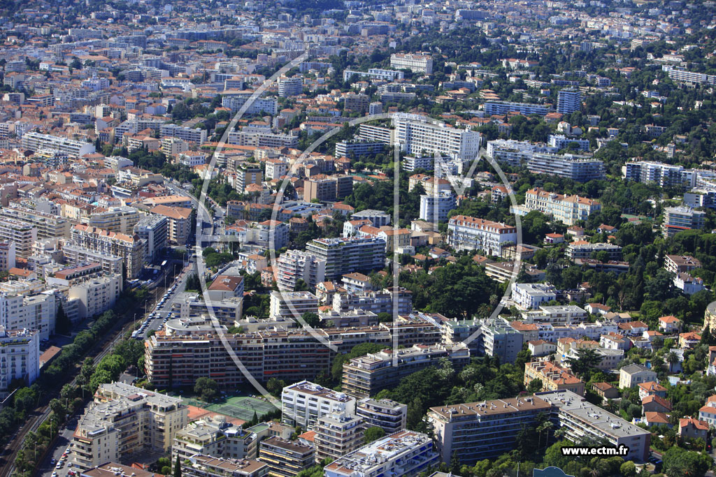 Photo arienne de Cannes (avenue du Marchal Juin)