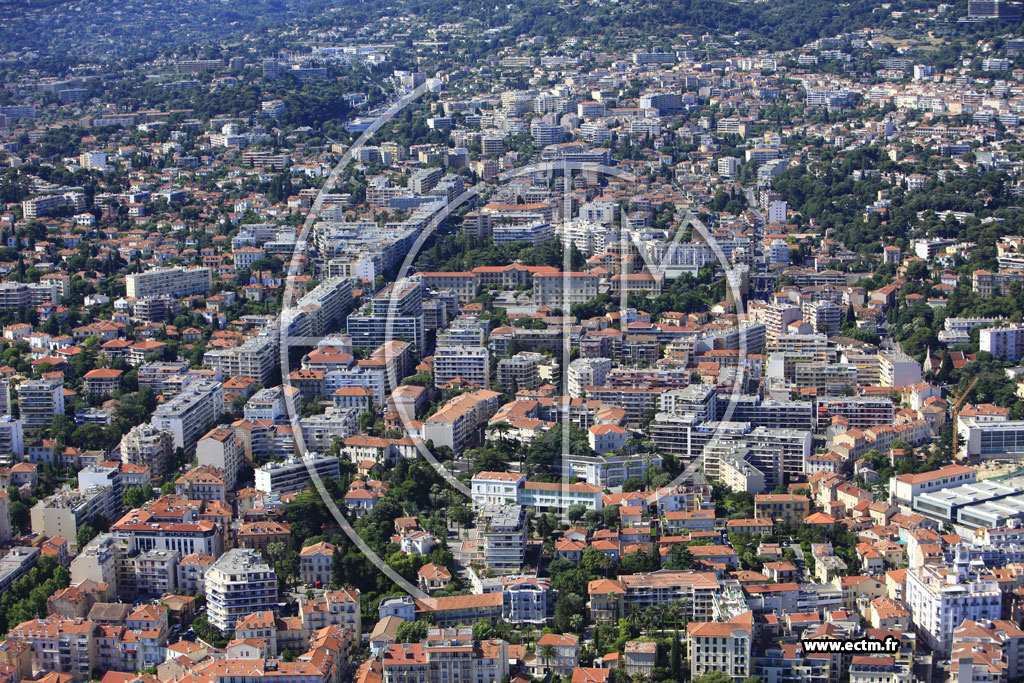Photo arienne de Cannes (boulevard Carnot)