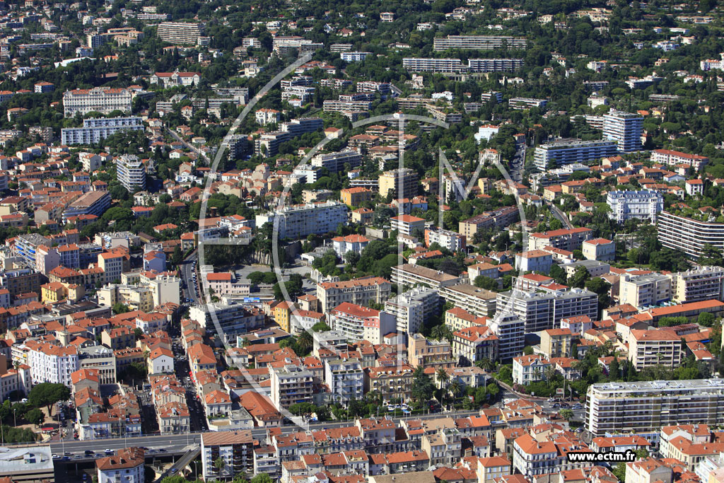 Photo arienne de Cannes (boulevard de Lorraine)