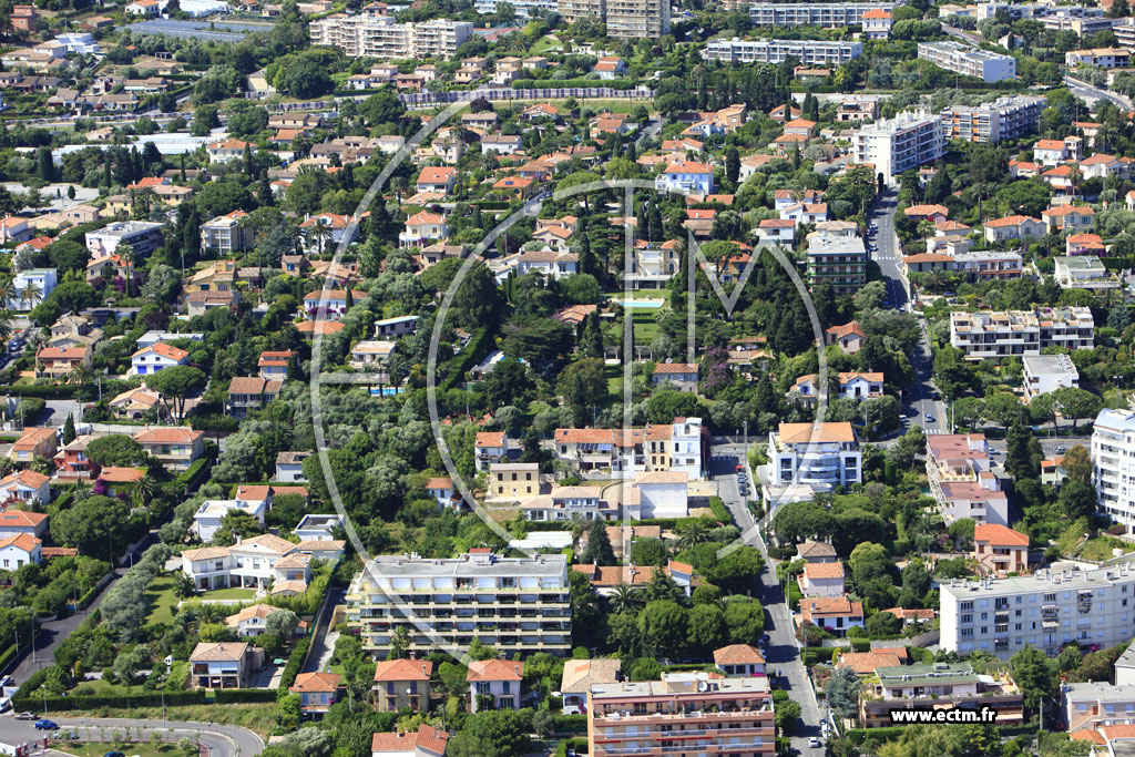 Photo arienne de Antibes (avenue de Cannes)