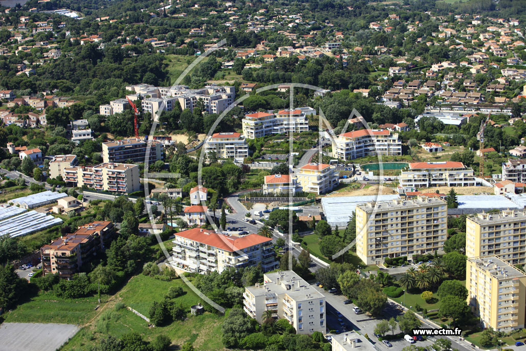 Photo arienne de Antibes (chemin des Combes)