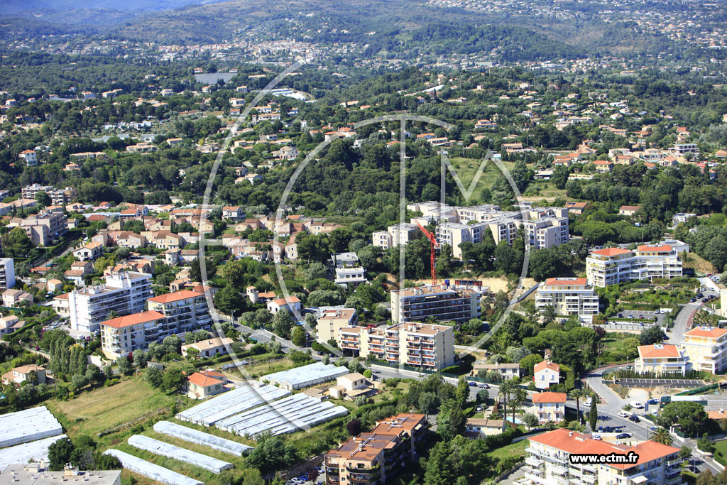 Photo arienne de Antibes (chemin des Combes)