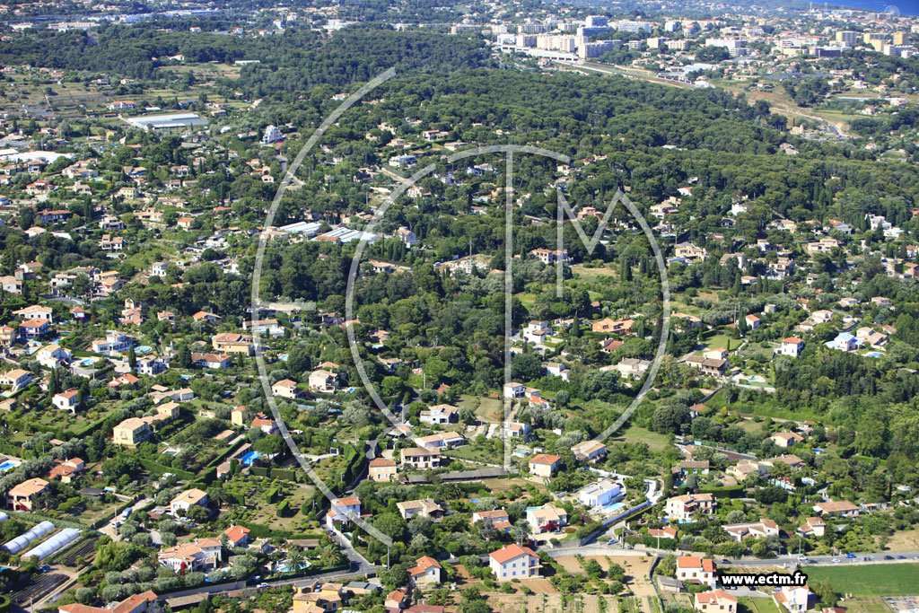 Photo arienne de Vallauris (chemin de Notre Dame)