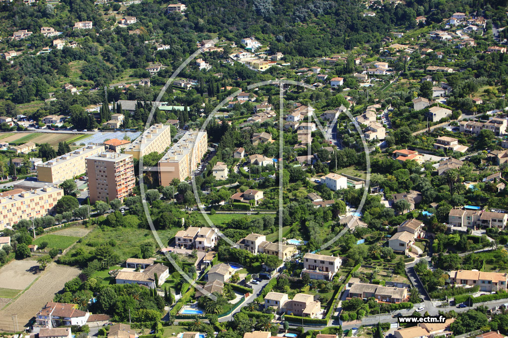 Photo arienne de Vallauris (chemin de Riquebonne)