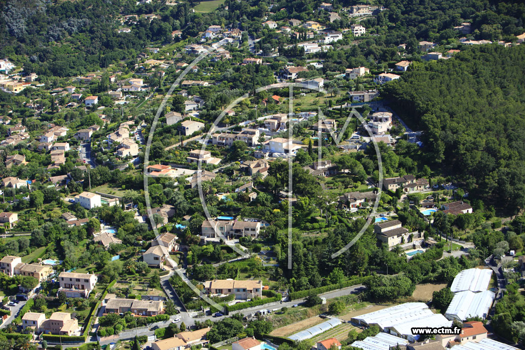 Photo arienne de Vallauris (chemin des Fumades)