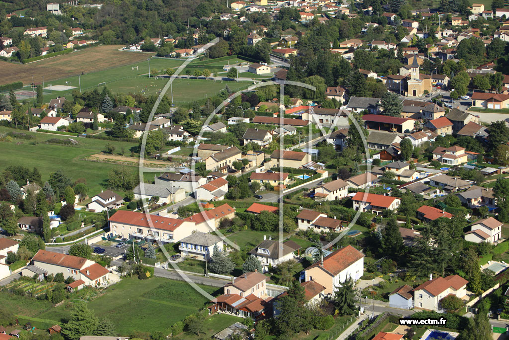 Photo arienne de Chamagnieu