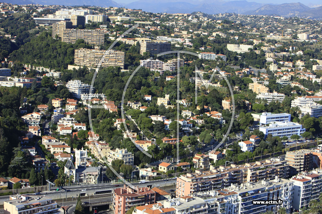 Photo arienne de Nice (Chemin du Vallon de Barla)