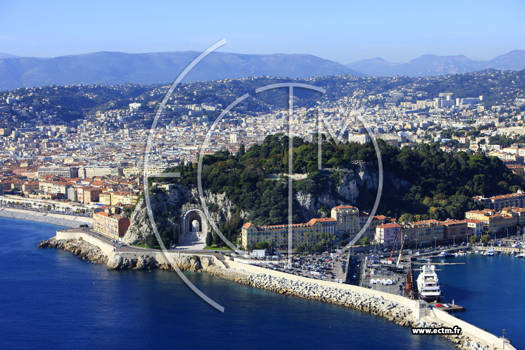 Photo arienne de Nice (Colline du Chteau)