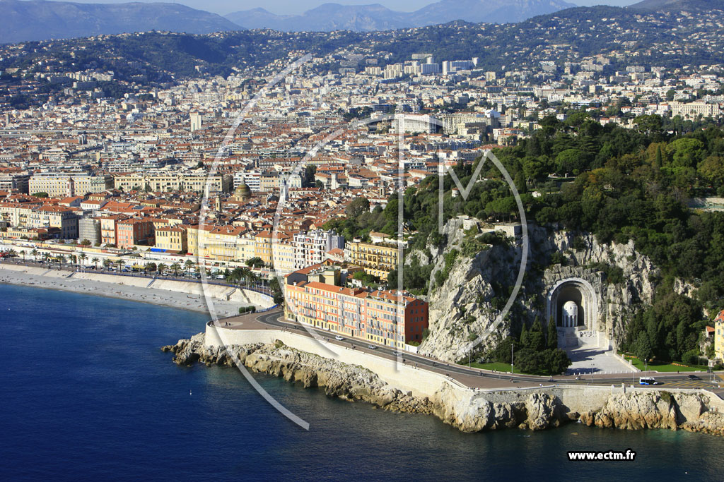 Photo arienne de Nice (Quai des Etats-Unis)
