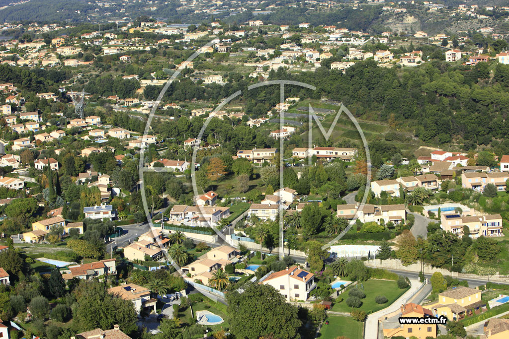 Photo arienne de Cagnes-sur-Mer (Chemin des Travails)