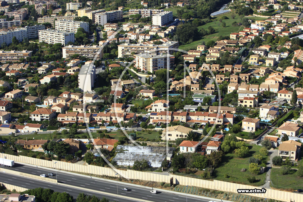 Photo arienne de Cagnes-sur-Mer (Rue des Clmentiniers)