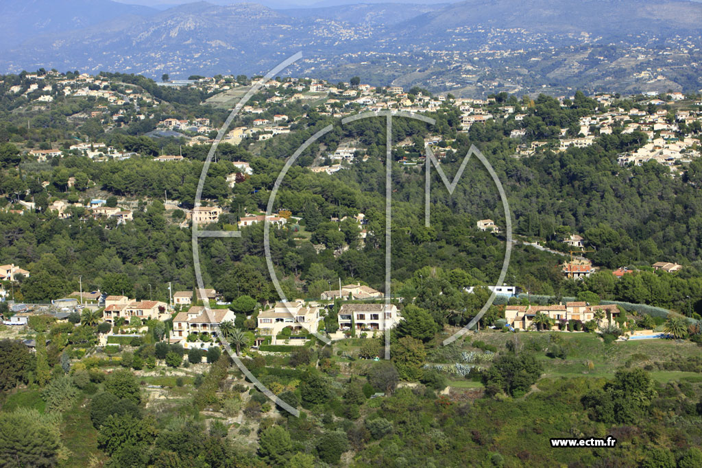 Photo arienne de La Gaude (Chemin des Colles et Rgagnades)