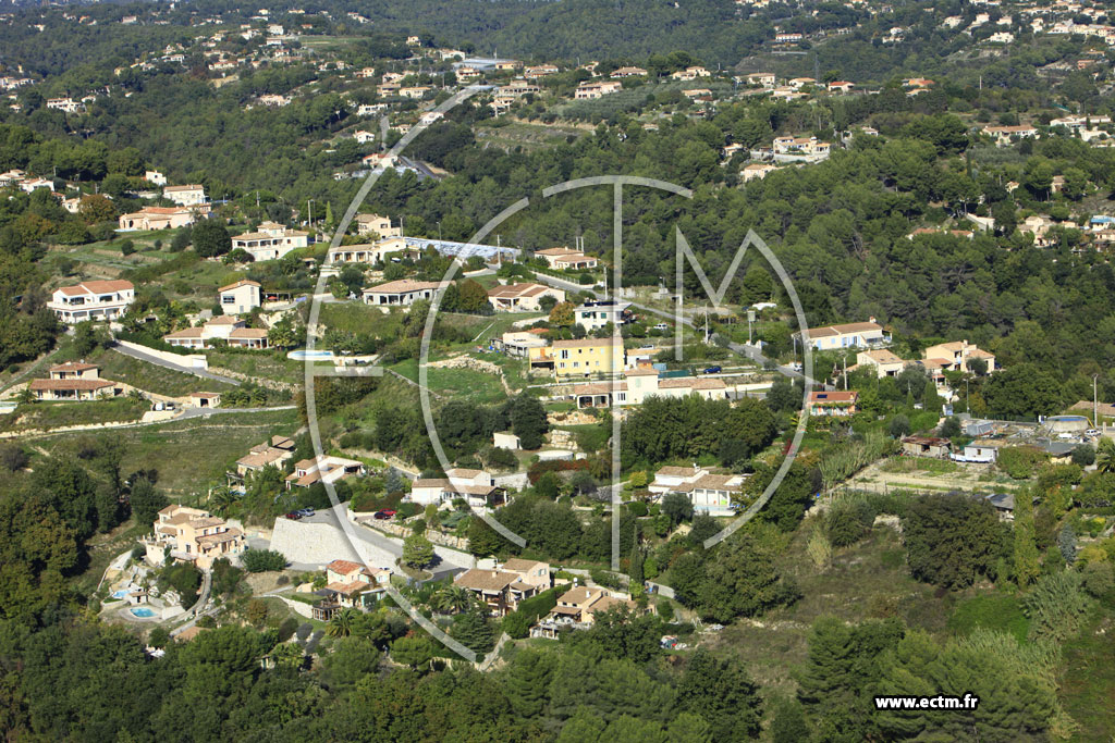 Photo arienne de La Gaude (Chemin des Colles et Rgagnades)