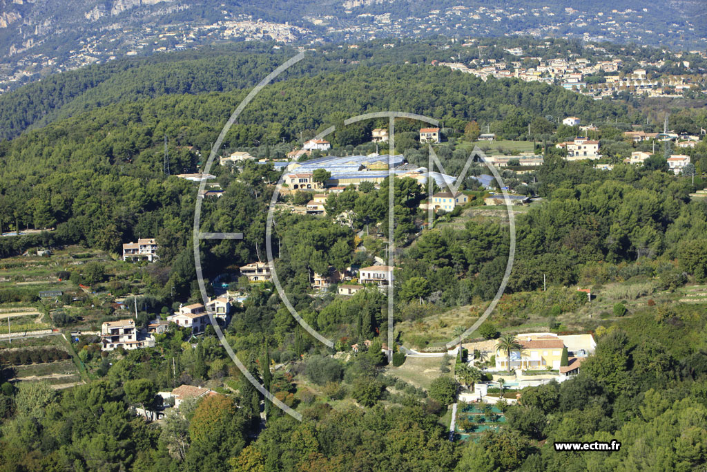 Photo arienne de La Gaude (Chemin des Colles et Rgagnades)