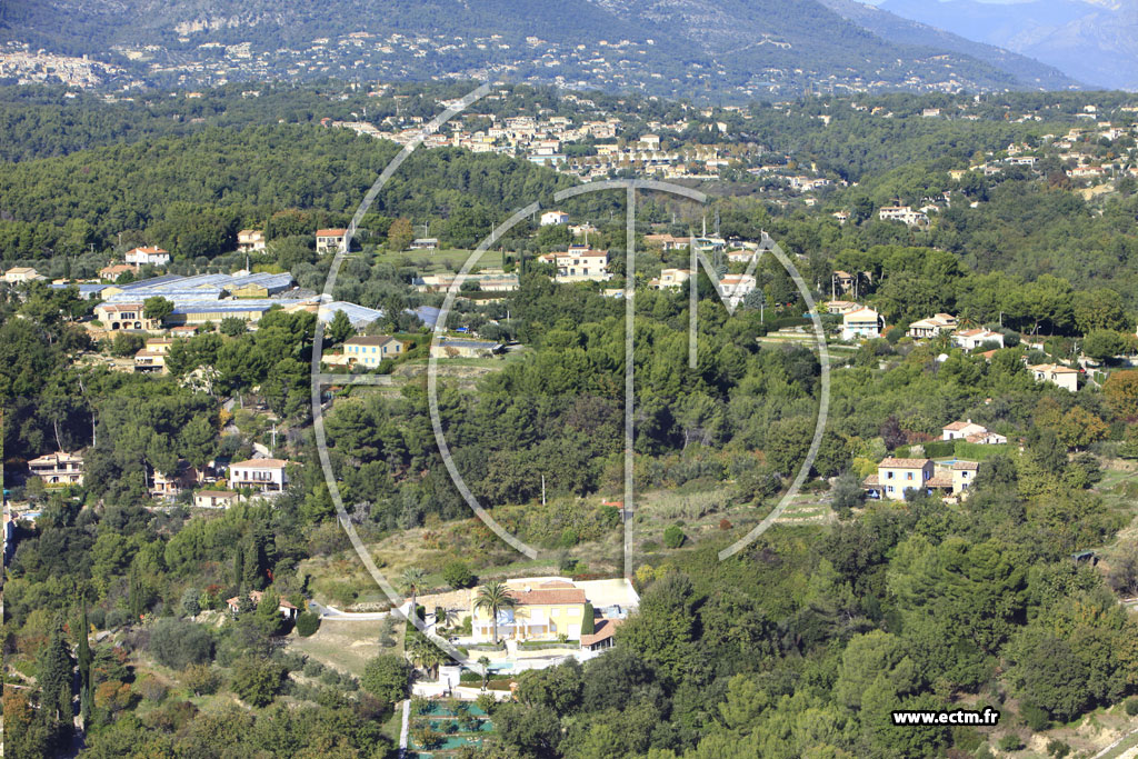 Photo arienne de La Gaude (Chemin des Colles et Rgagnades)