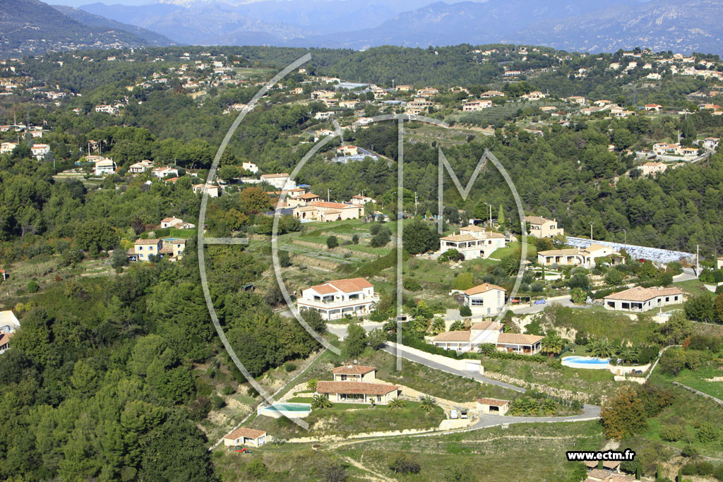 Photo arienne de La Gaude (Chemin des Colles et Rgagnades)