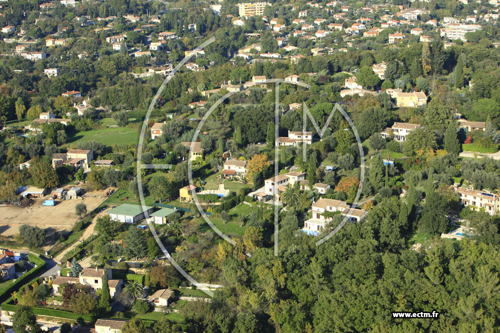 Photo arienne de Vence (Chemin de Billoire)