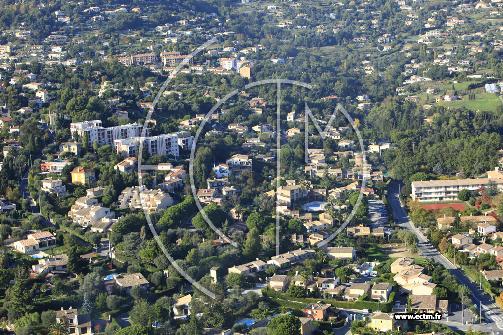 Photo arienne de Vence (Chemin de la Gaude)