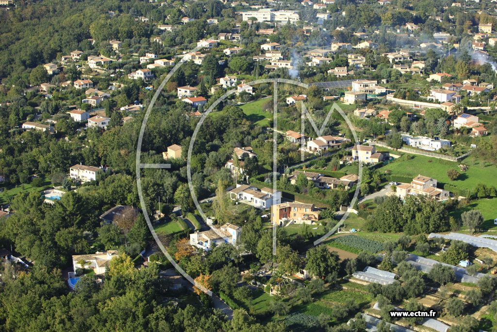 Photo arienne de Vence (Chemin des Cistes)