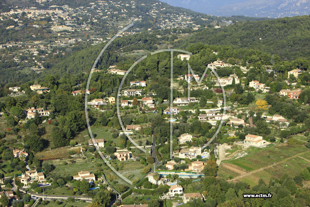 Photo arienne de Vence (Chemin du Pioulier)