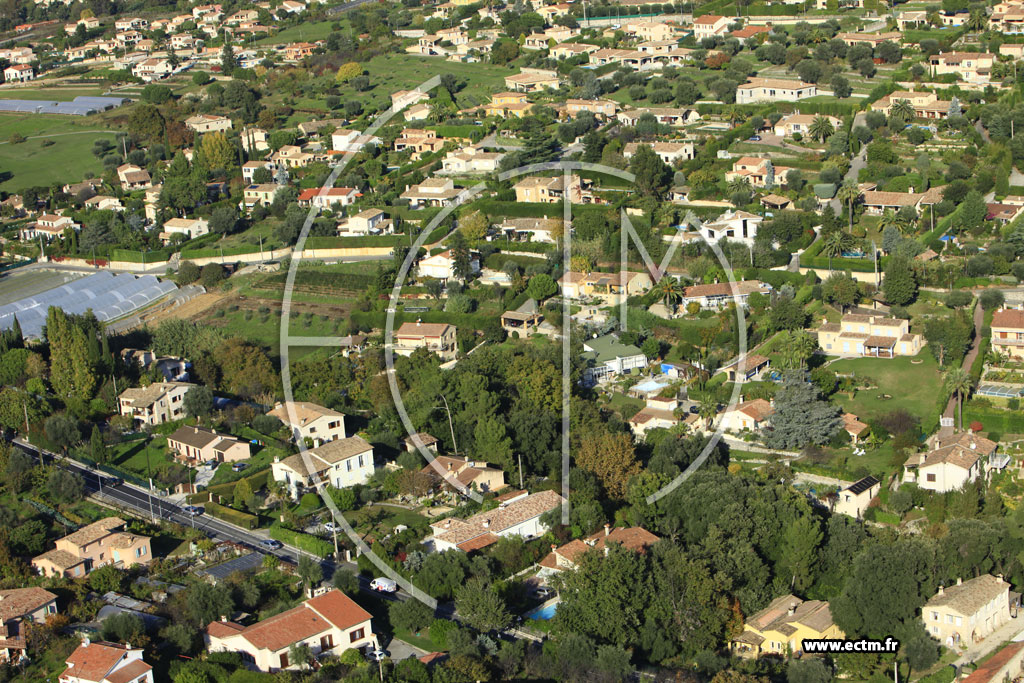 Photo arienne de Vence (Route de Cagnes)
