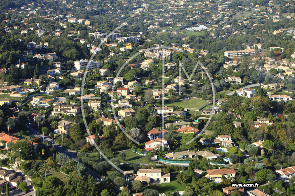 Photo arienne de Vence (Route de Cagnes)