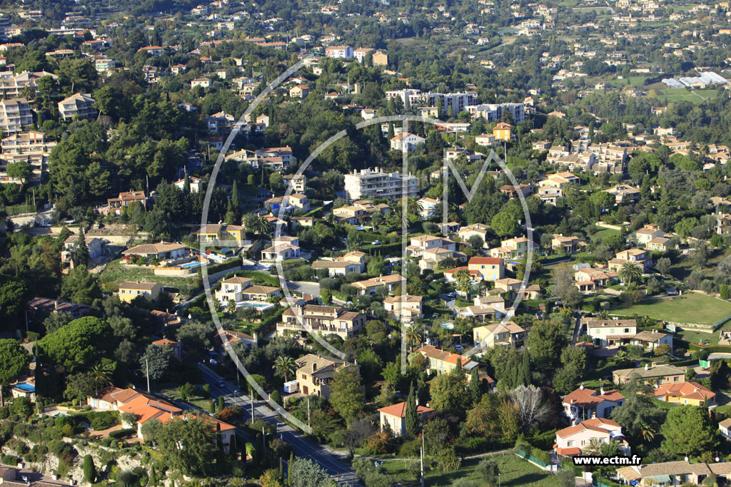 Photo arienne de Vence (Route de Cagnes)