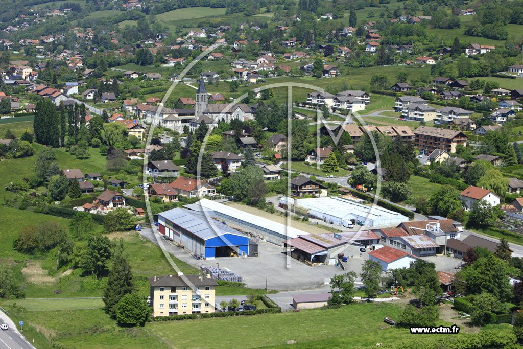 Photo arienne de Saint-Cergues