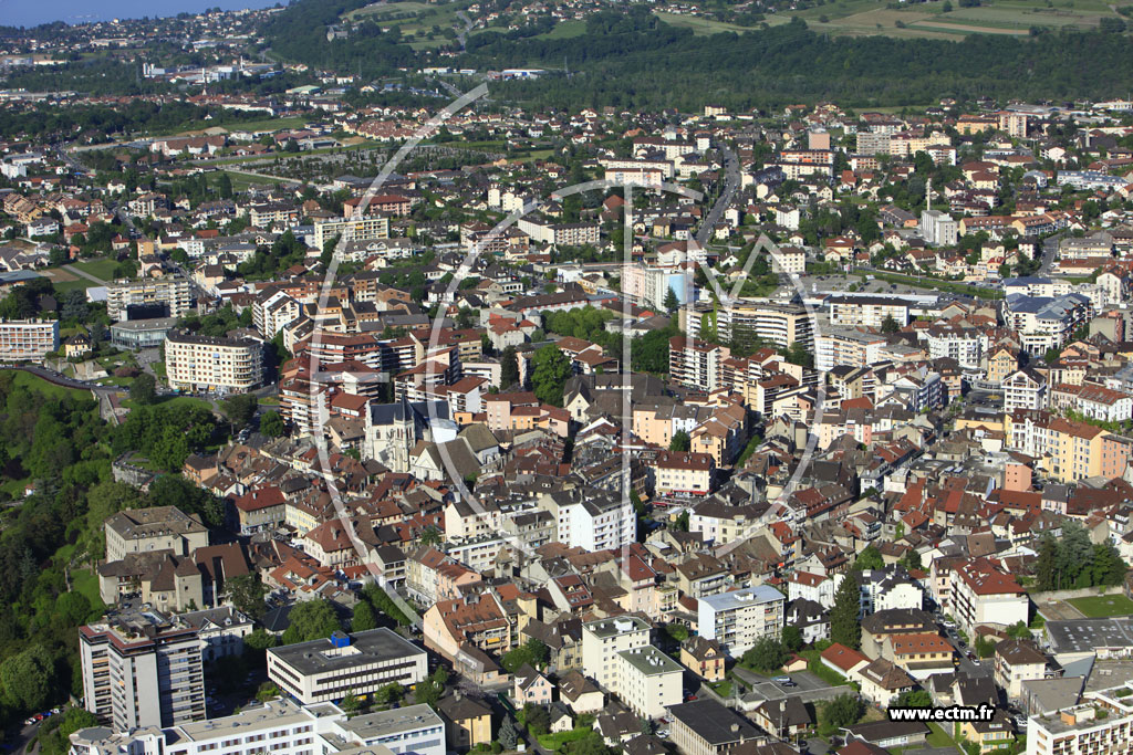 Photo arienne de Thonon-les-Bains