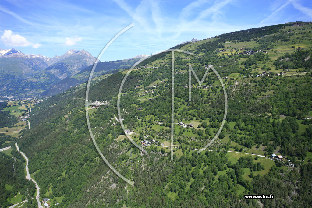 Photo arienne de Montvalezan
