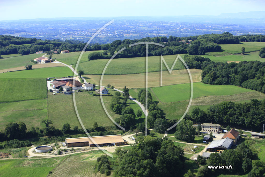 Photo arienne de Paladru (Les Routes)