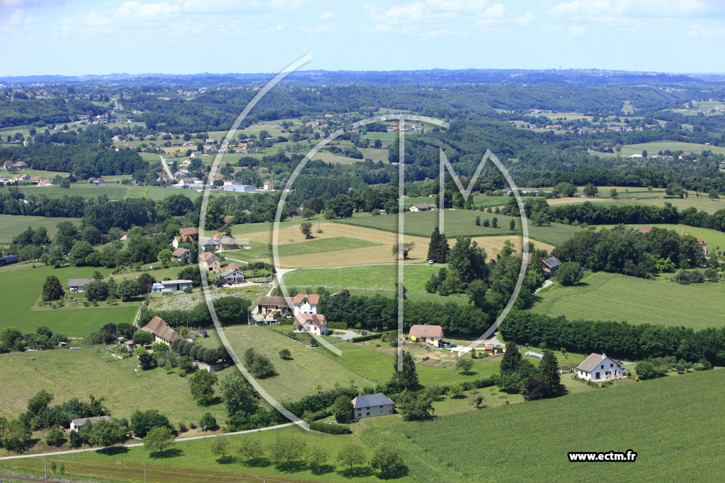 Photo arienne de Pressins (Monte de la Sablire)