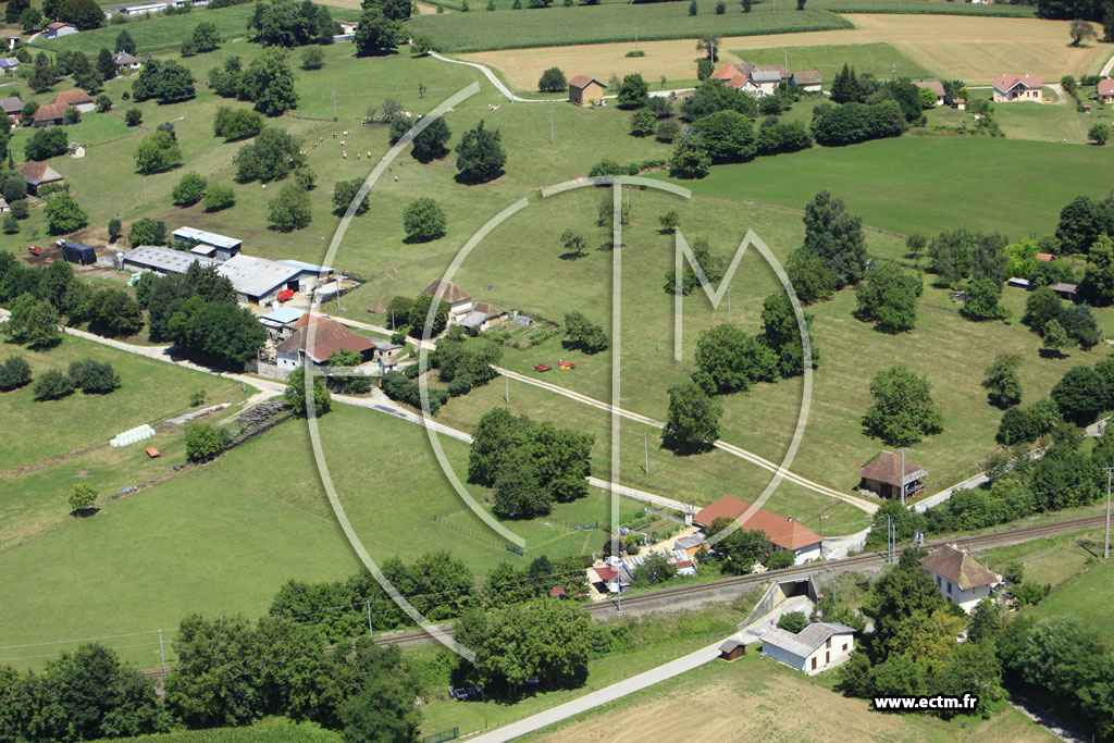 Photo arienne de Pressins (Route du Bertholet)