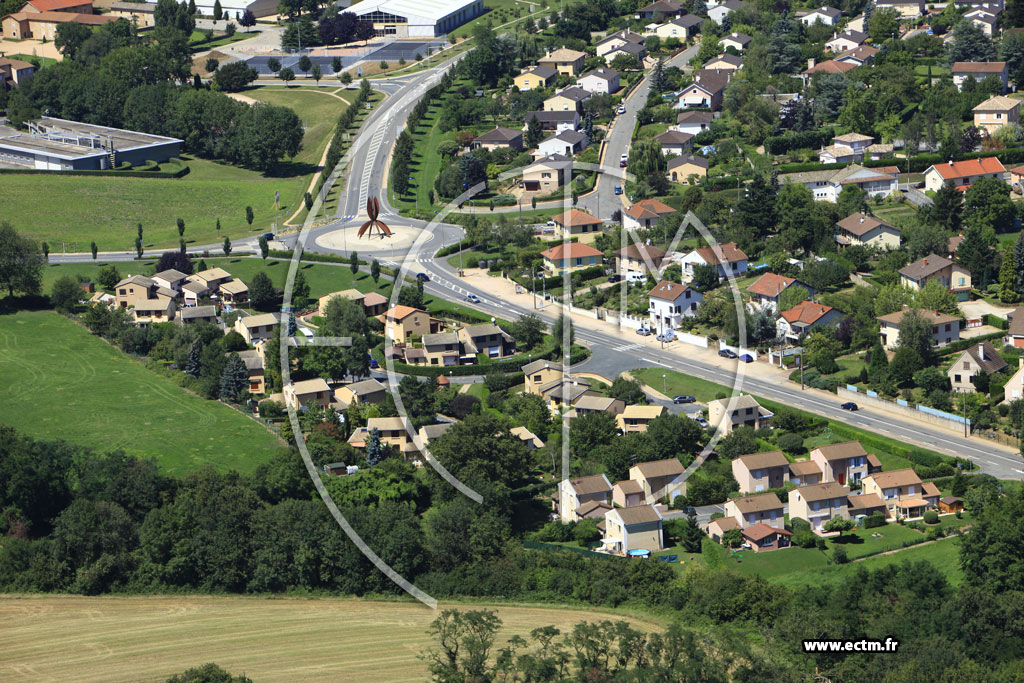 Photo arienne de Charnay-ls-Mcon (Route de Bioux)